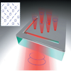 Plasmonic polarization generator in well-routed beaming